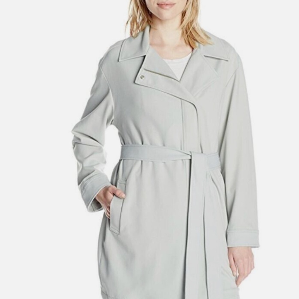 7 For All Mankind Women's Trench Coat NWT XL Grey